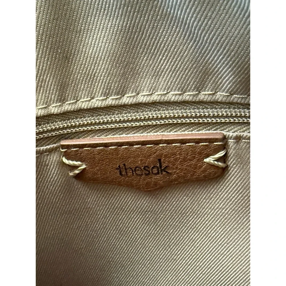 The Sak Grey Leather Hobo Purse, Medium Size With Shoulder Strap